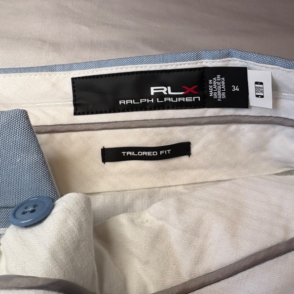 RLX Ralph Lauren Tailored Fit Light Blue Flat Front Golf Shorts NWT- Size 34 - Picture 6 of 6